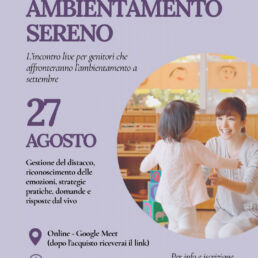 Evento Pedagogia Ambientamento Sereno